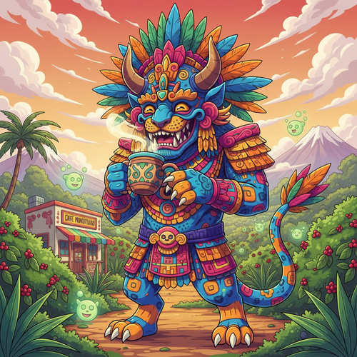 Fusión de Oni y Jaguar Azteca