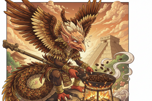 Fusión de Tengu y Quetzalcóatl